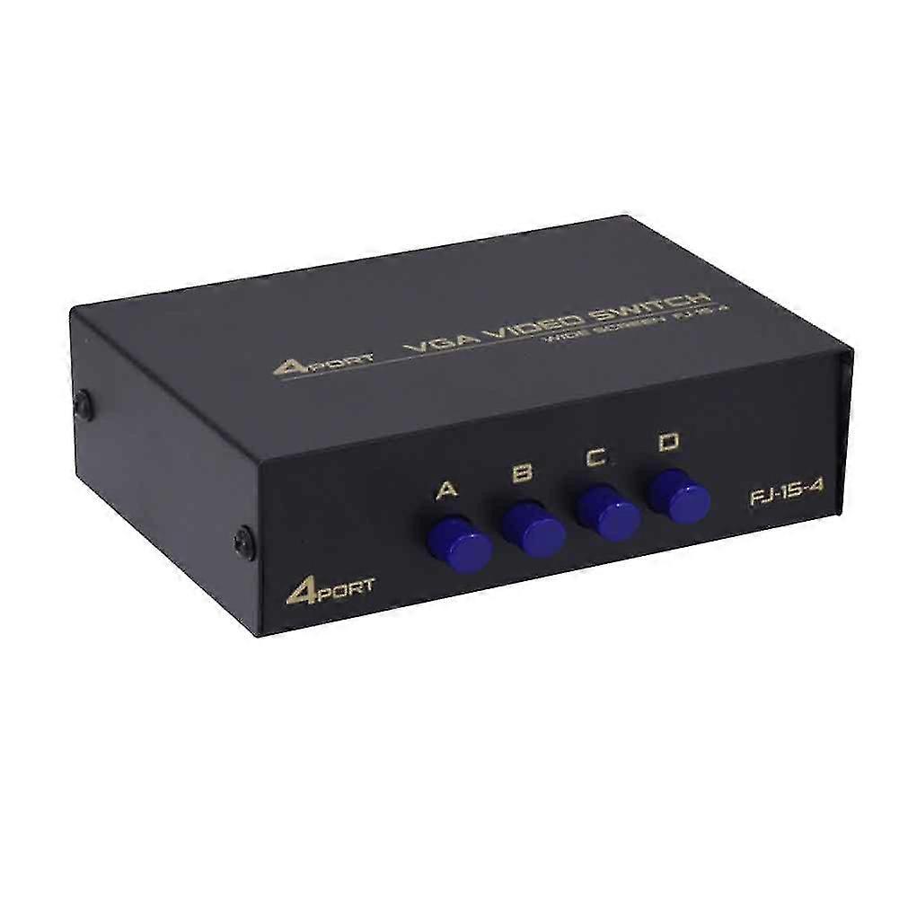 4 Ports KVM Switch Hub Sharing For Computer Splitter Box USB 2.0 Selector VGA