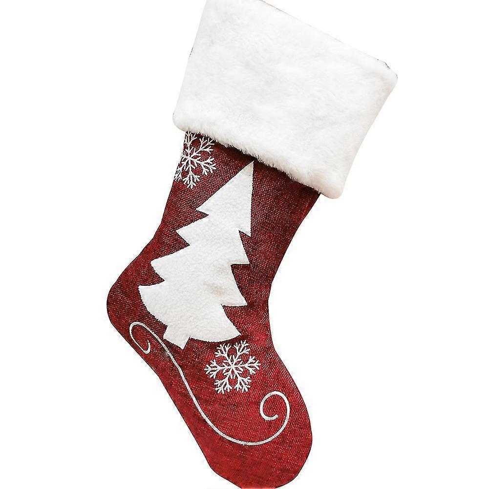 Wharick Snowflake Christmas Tree Stocking Gift Chocolate Candy Storage Bag Xmas Decor