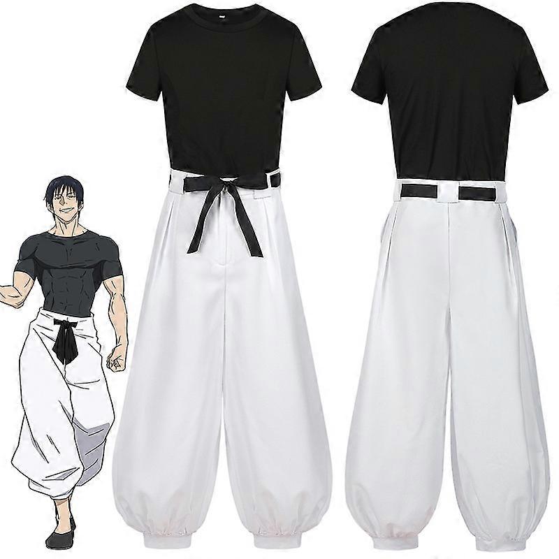 Anime Jujutsu Kaisen Fushiguro Toji Cosplay Κοστούμι Ενηλίκων Unisex Κοντομάνικο Παντελόνι Κοστούμι Απόκριες Στολή Πάρτι