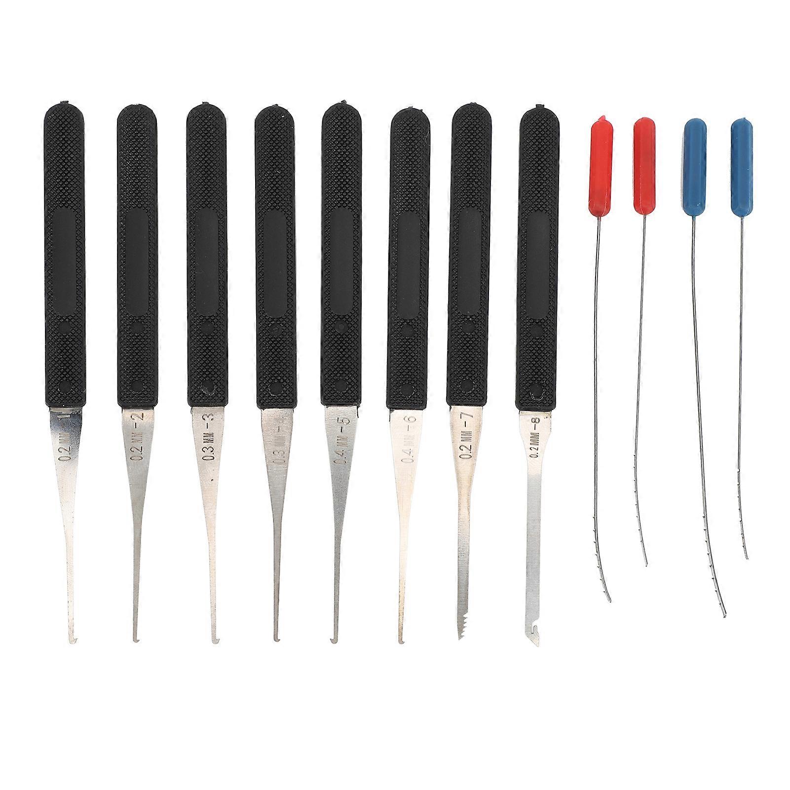 12Pcs Broken Key Extractor 0.20.4mm Broken Key Extractor Pick Tool Set Kit for Repair Maintenance
