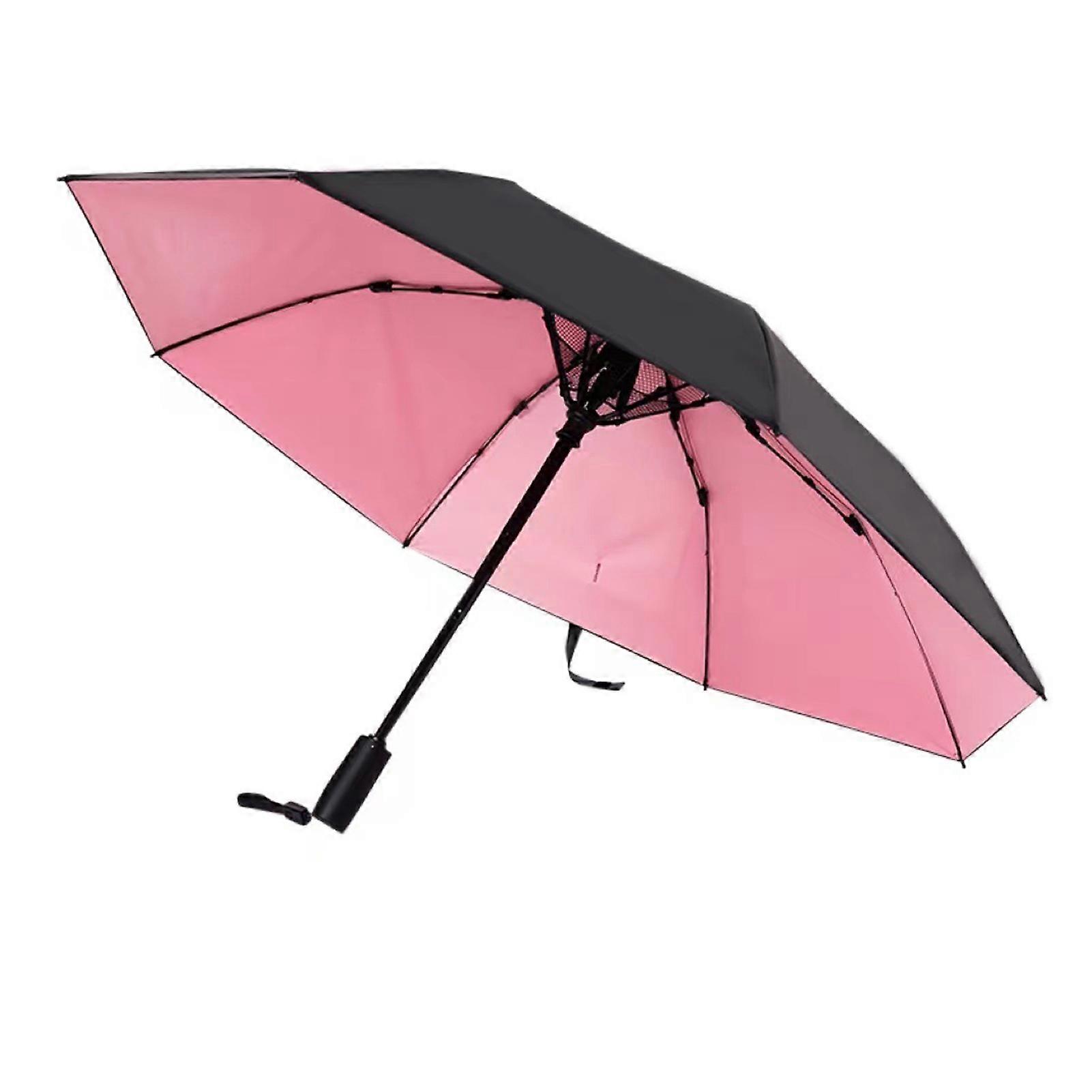 UV Protection Umbrellas with Fan Novelty USB Rechargeable Fan Umbrellas for Outdoor Activities