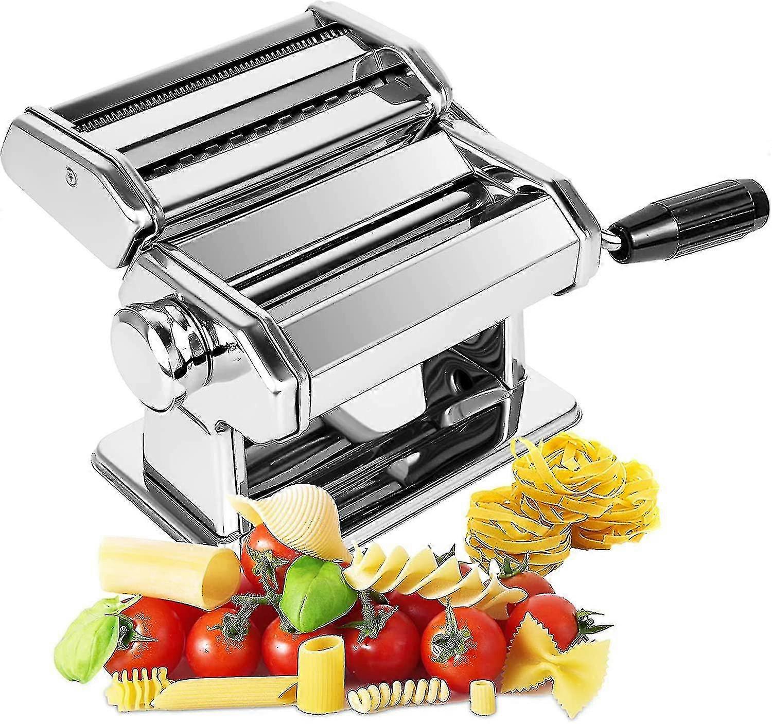 Machine manuelle à pâtes fraîches, 7 balances, acier inoxydable 403 pour Tagliolini Fettucine Lasagna Ravioli Spaghetti (7 balances)