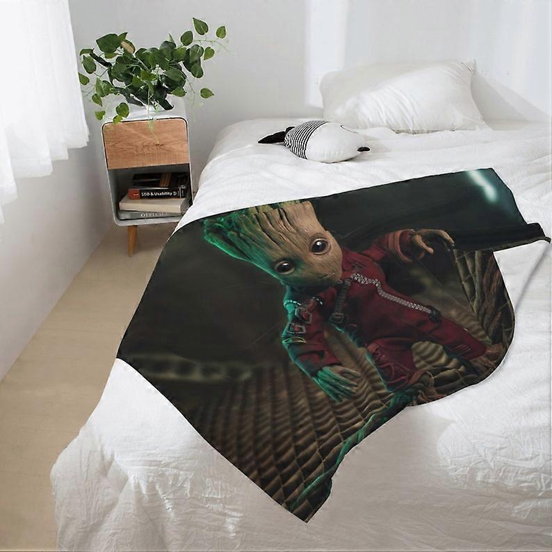 Nom personnalisé couverture personnalisé Groot couverture bébé anniversaire cadeau Home Decor