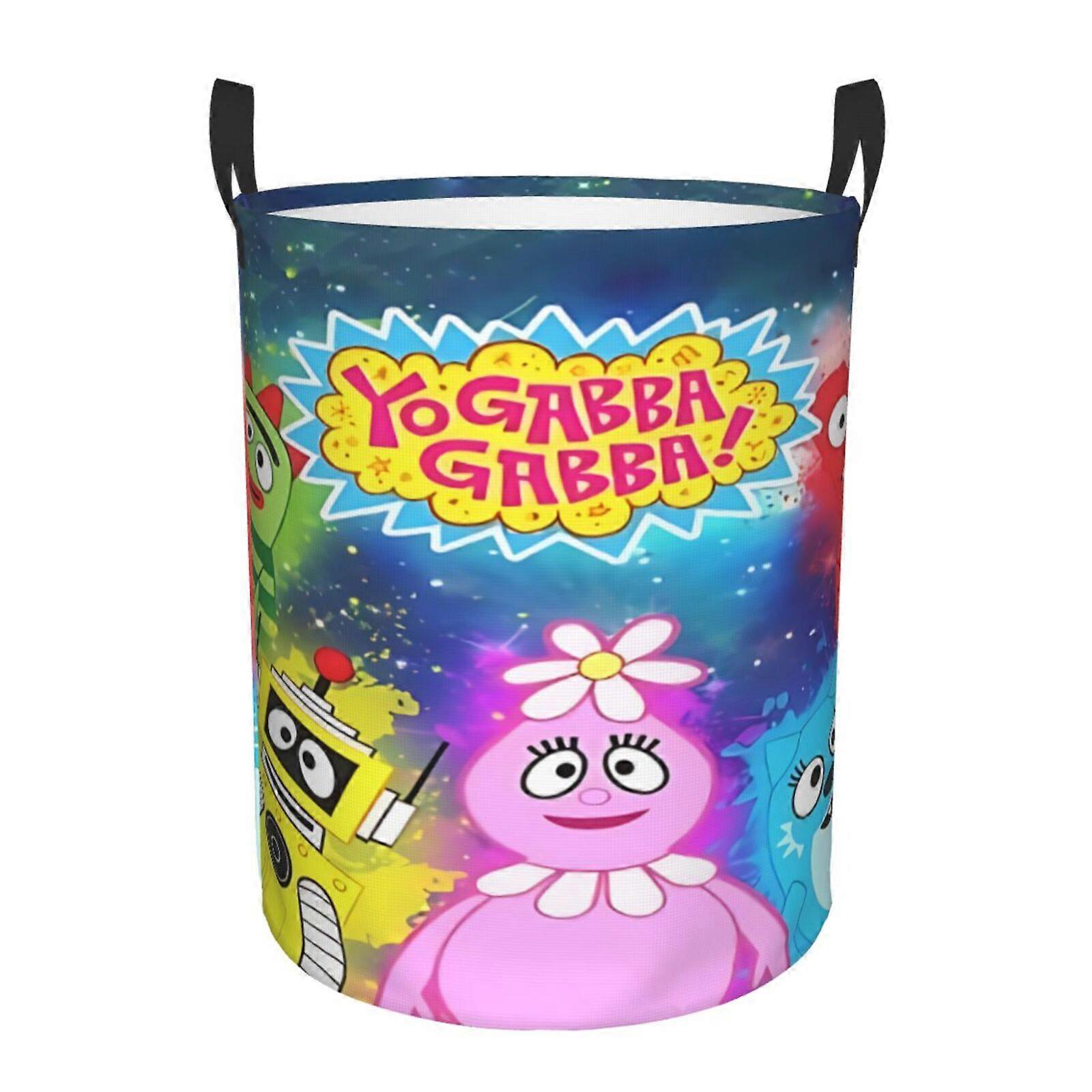 Yo Gabba Gabba 3d Graphic Flame Laundry Basket Fire Flame Clothes Hamper Storage With Handle-SYS27770