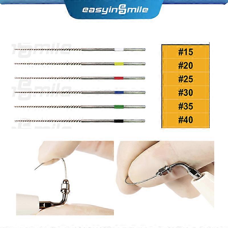 10pcs/Bottle Dental U files Root Canal Endodontic Files NITI with Scaler Tips E1 E2 For EMS Woodpecker Ultrasonic Scalers