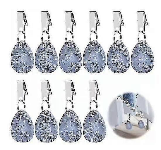 10pcsテーブルクロス重量、テーブルクロスウェイトストーンスチールクリップテーブルクロス加重屋外キャンプガーデン用