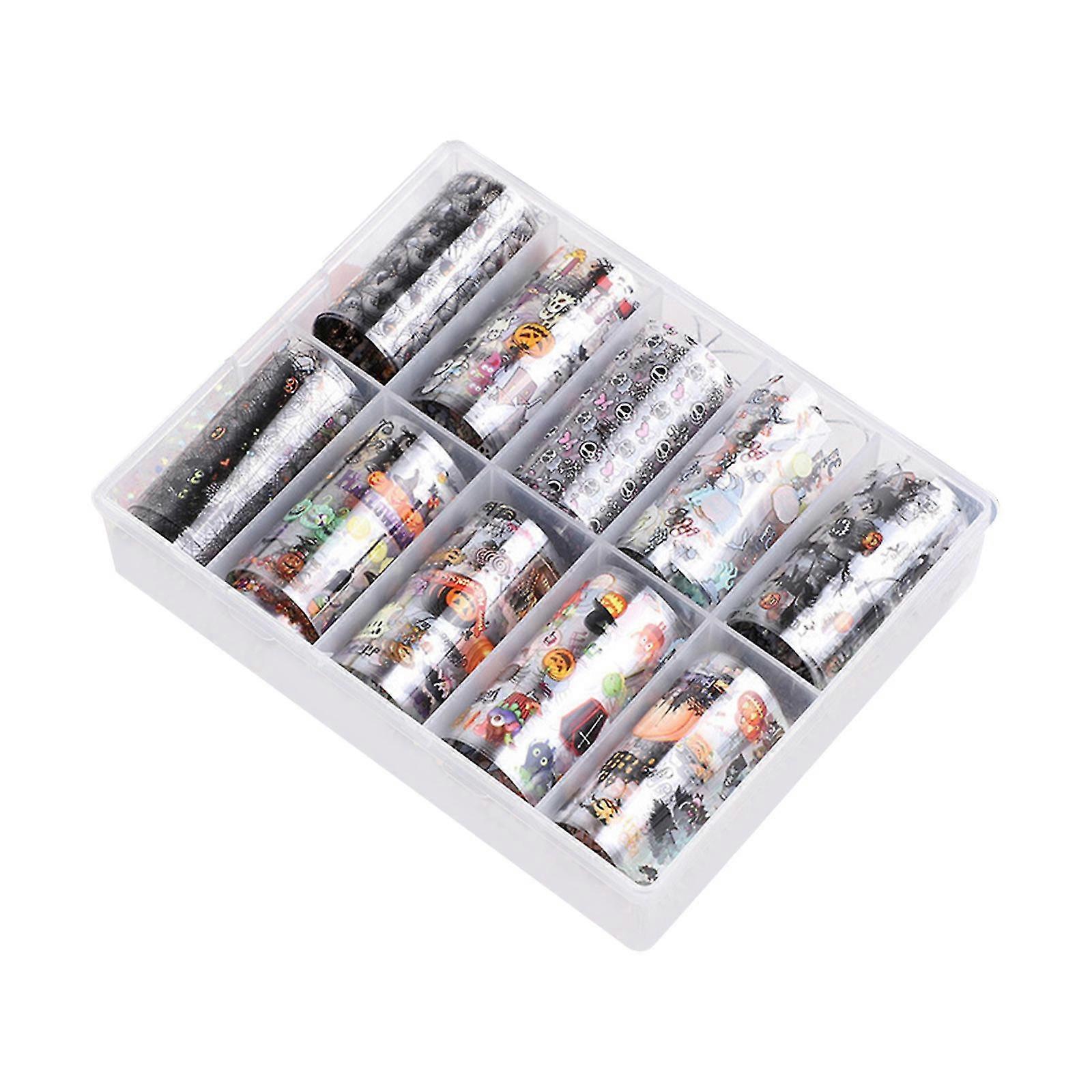 ネイルアートアクセサリーハロウィーンクリスマスネイルステッカー漫画スノーフレークスカルネイルアートスタートランスファーペーパー