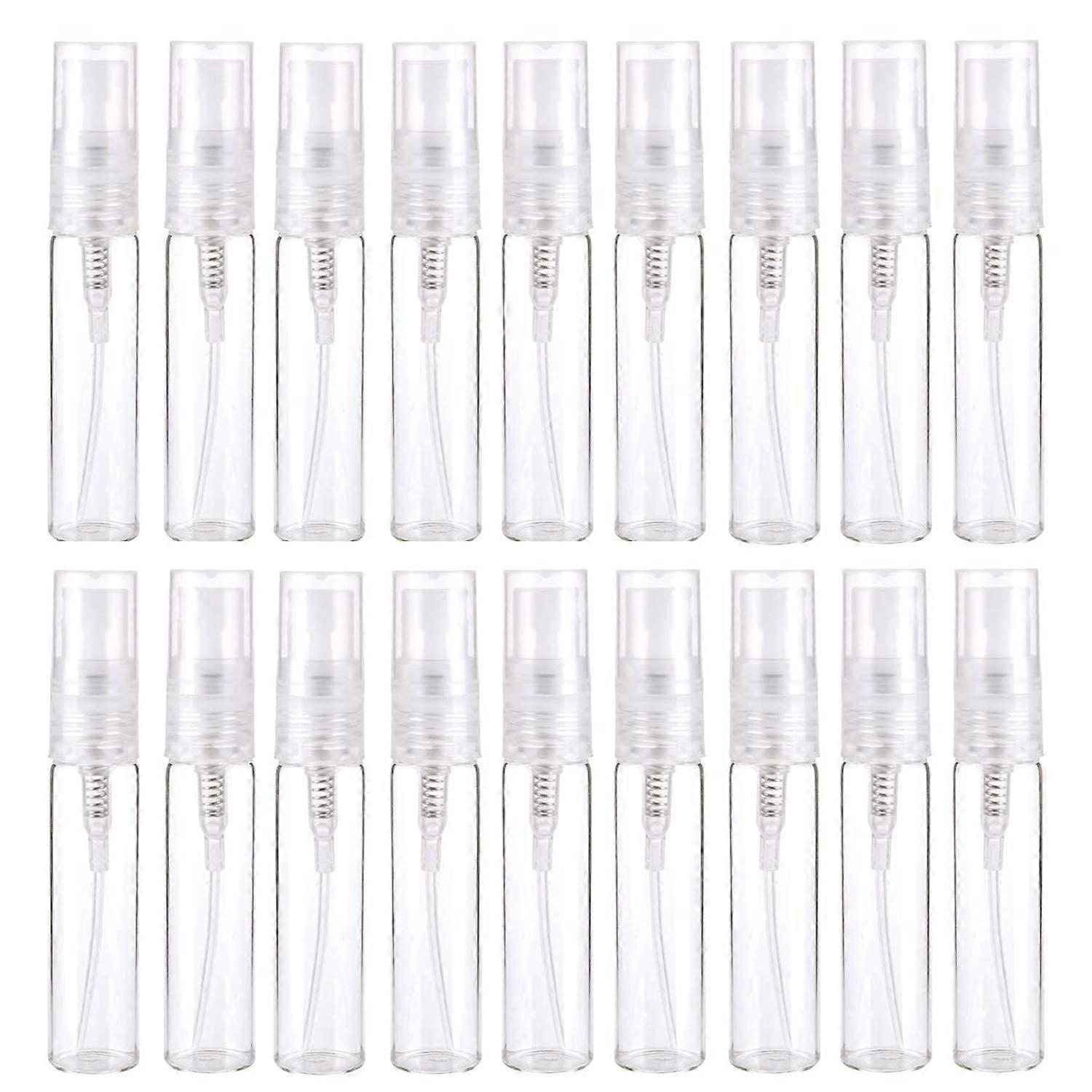 20 Pcs Mini Spray Atomizer Empty Bottles, Portable Mist Plastic Refillable Sample Bottle, Travel Spray Perfume Bottles
