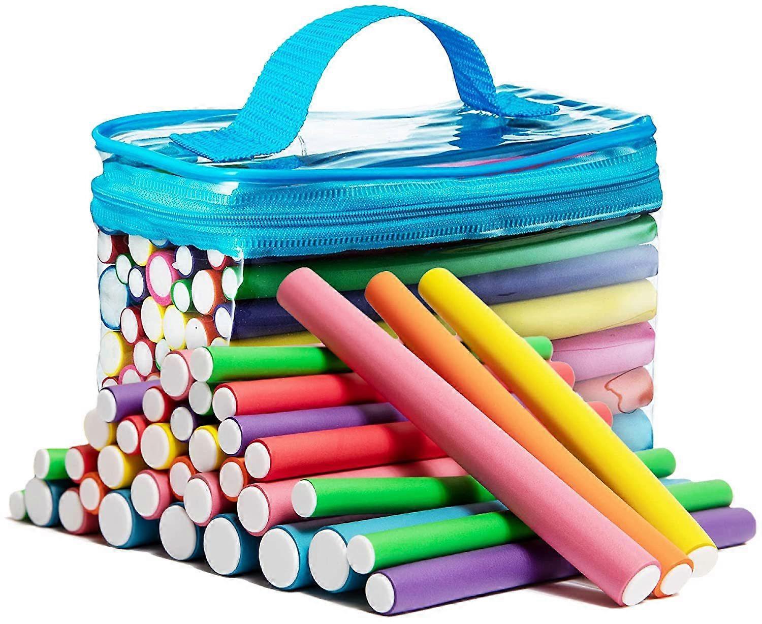 Heatless Flexible Curlers 7" Soft Foam Flexible Curlers for Short Long Hair Pack of 42