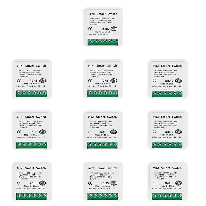 1-10Pcs Tuya Mini 16A WiFi Switch Modul mit Smart Life App 2-Wege-Steuerung