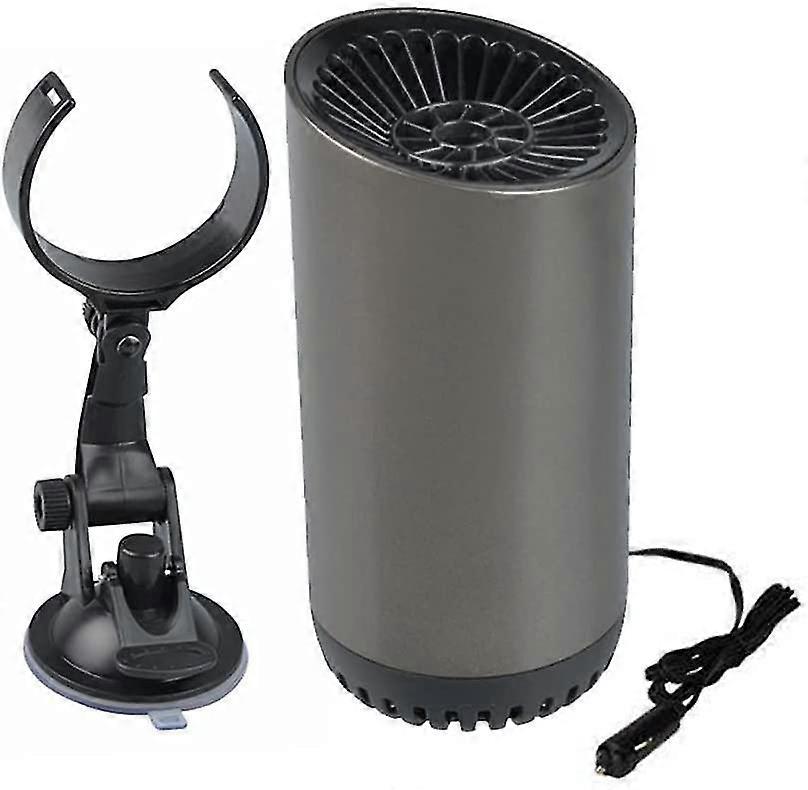 3-in-1 Car Heater And Fan - 12v - With Thermostat - Air Purifying - Black