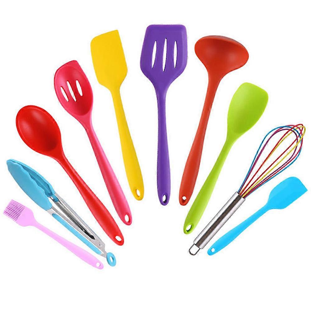 Kitchen Utensil Set - Colorful Silicone Kitchen Utensils - Nonstick Cookware with Spatula Set