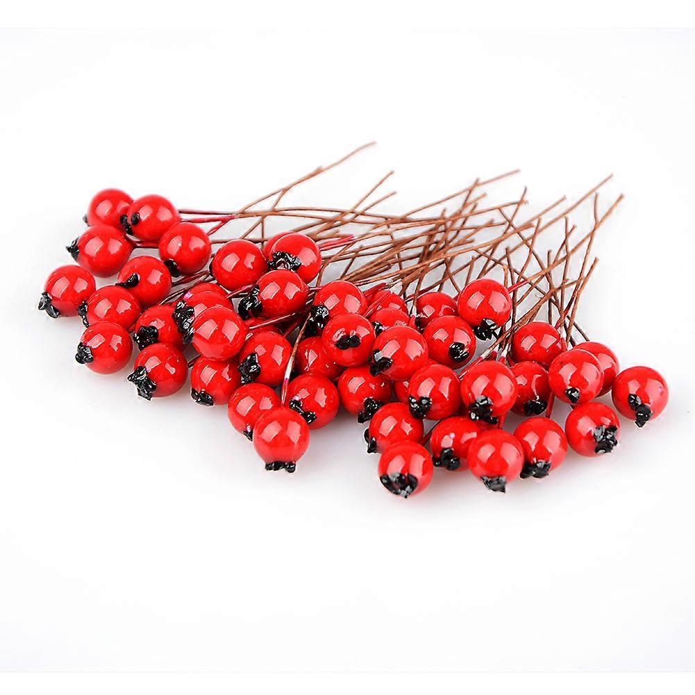 DIY Craft Simulation Drupe Red and Green, 50 Pack