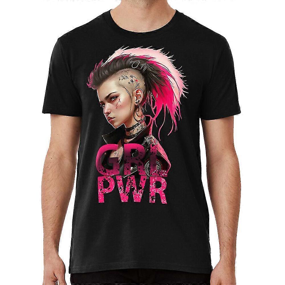 Punk tytt Crew Neck T-paita grunge