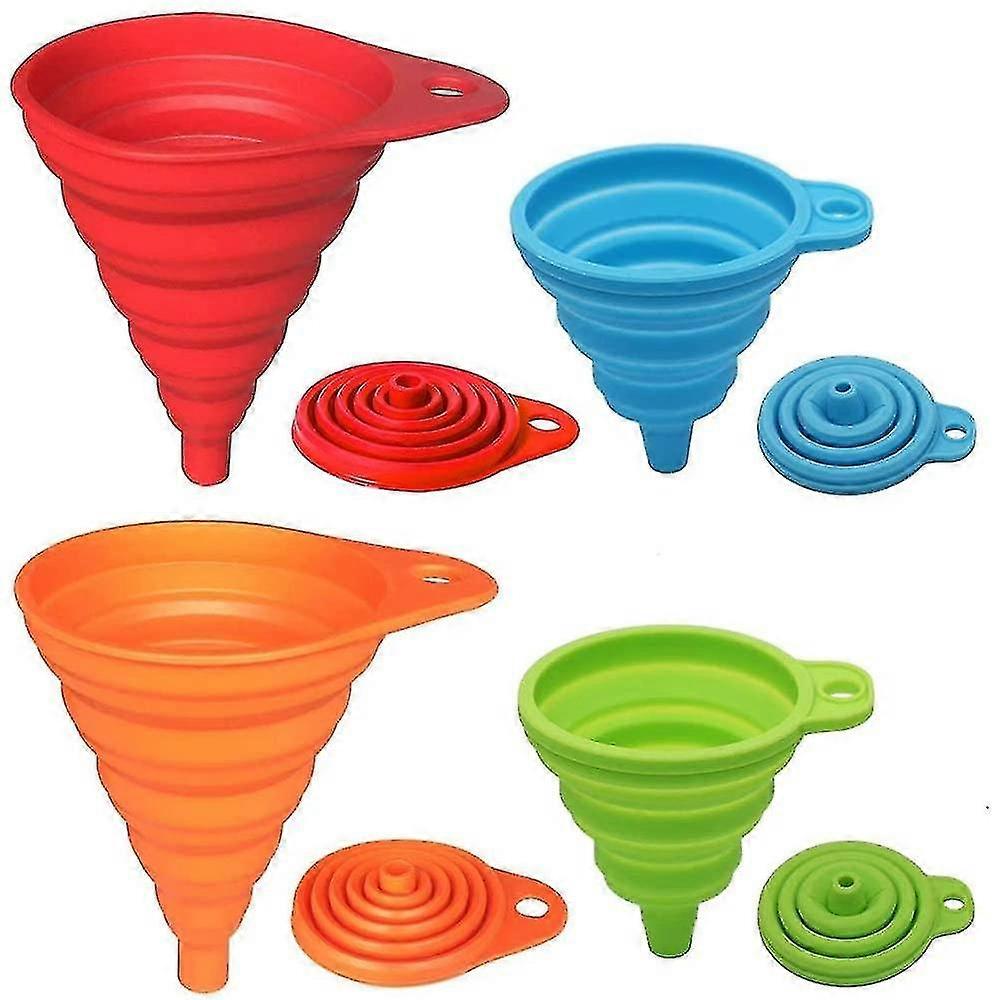 Embudo plegable de silicona Set de 4