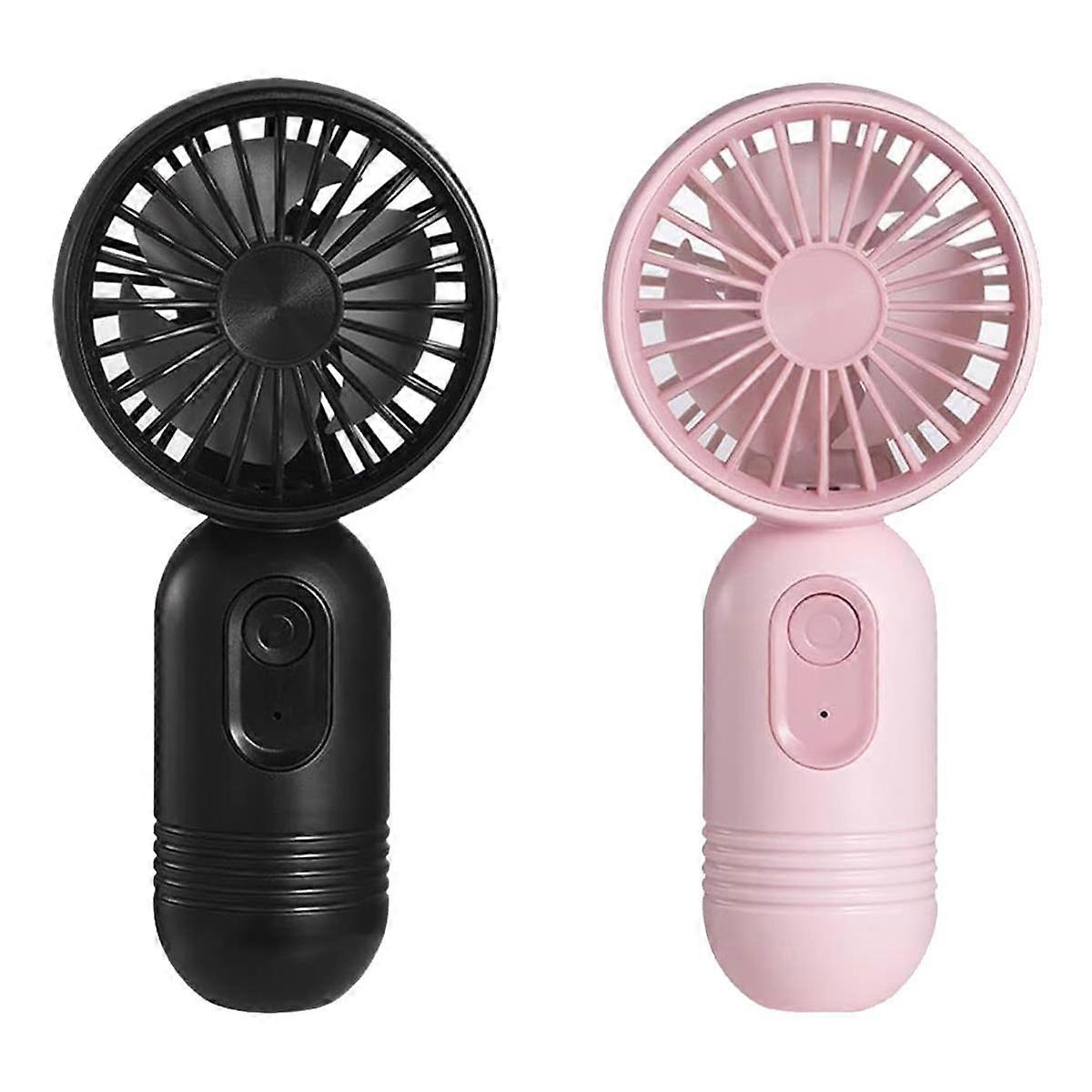 2PCS Mini Portable Fan, Handheld Fan Battery Operated Small Personal Fan for Office Outdoor Travel