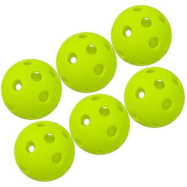 12 pack 26 hål inomhus pickleball bollar inomhus övning hålboll för inomhusbanor, grön