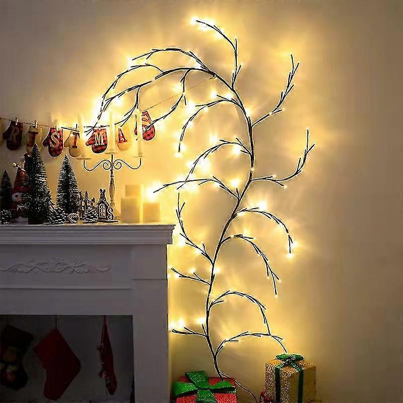 Lighted Vines For Home Decor, 7.5ft Artificial Plants Tree Branches Willow Vine Lights For Home Wall Decoration