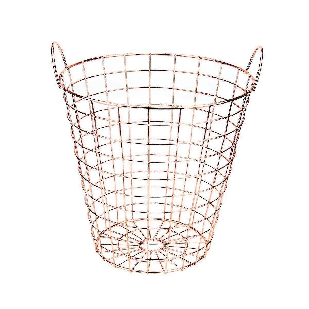 1pc Storage Basket Hollow Out Storage Container With Handle For Kitchen