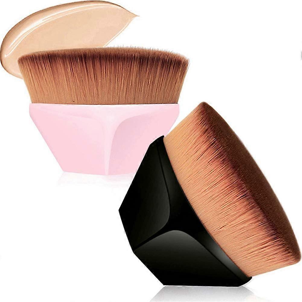 2Pcs Makeup Foundation Brush Petal-Shaped Multi Functional Cosmetics Brush