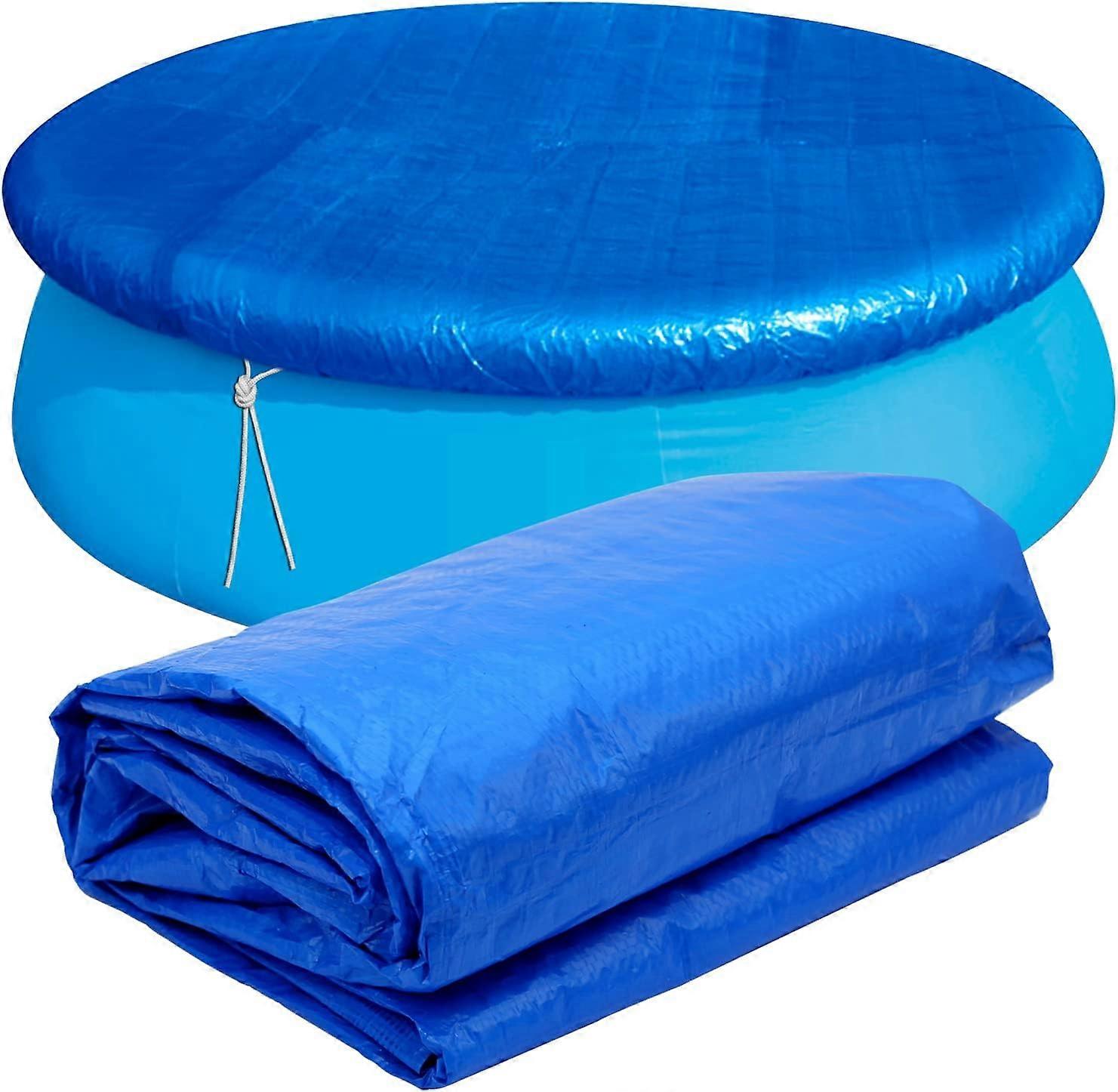 Rectangular Pool Cover for Rectangular Pool, Upgraded Material, Thicker and Durable, Dust and Leaf Resistant, Easy to Install, Blue (Rectangular 9.8 x