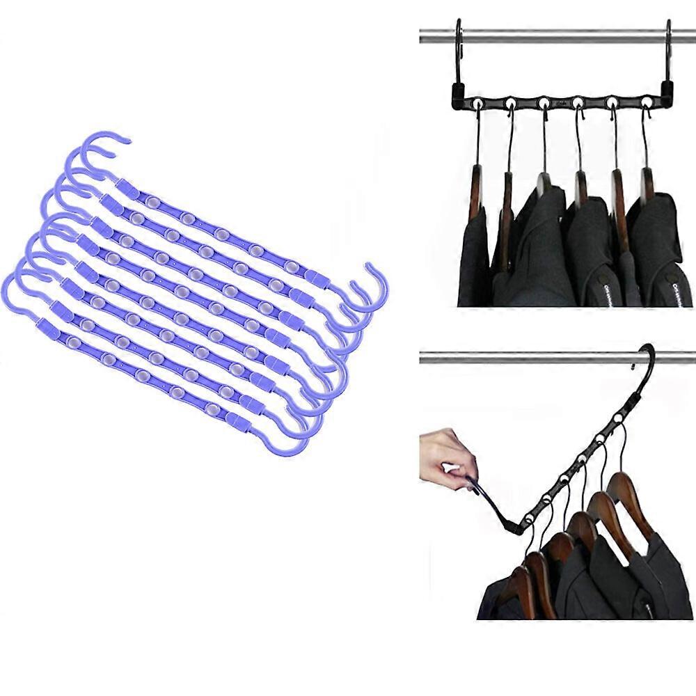 8 Purple Space Saving Hook,Magic Hangers,Vertical & Horizontal Multifunctional Hanger,360 Rotating Closet Organizer Save 3 Times More Space Storage Cl