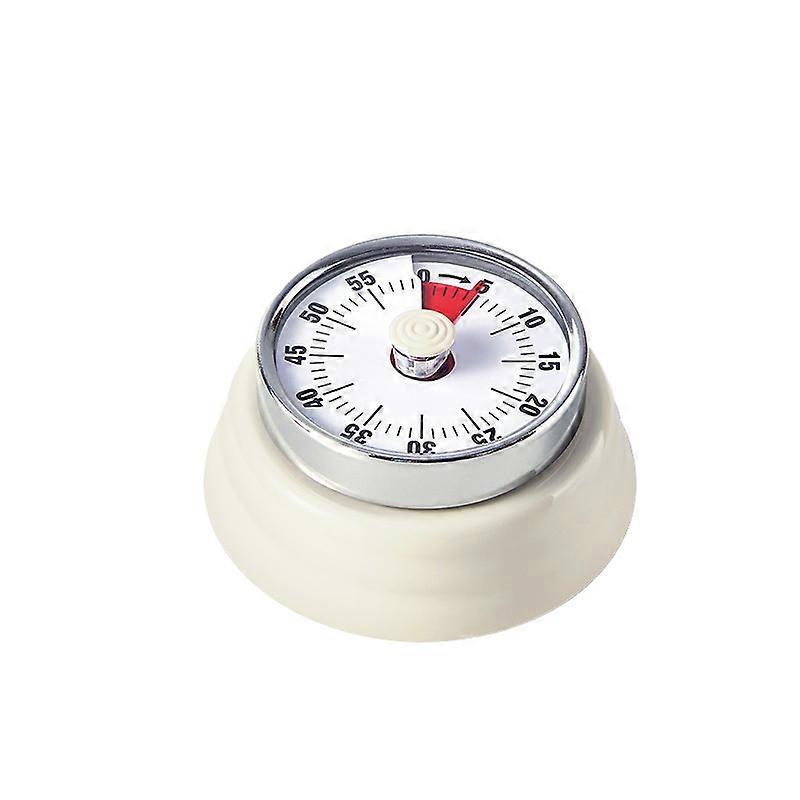 Beige Magnetic Mechanical Timer Classic Time Manager Mechanical Cooking Timer Clock Kitchen Utensils