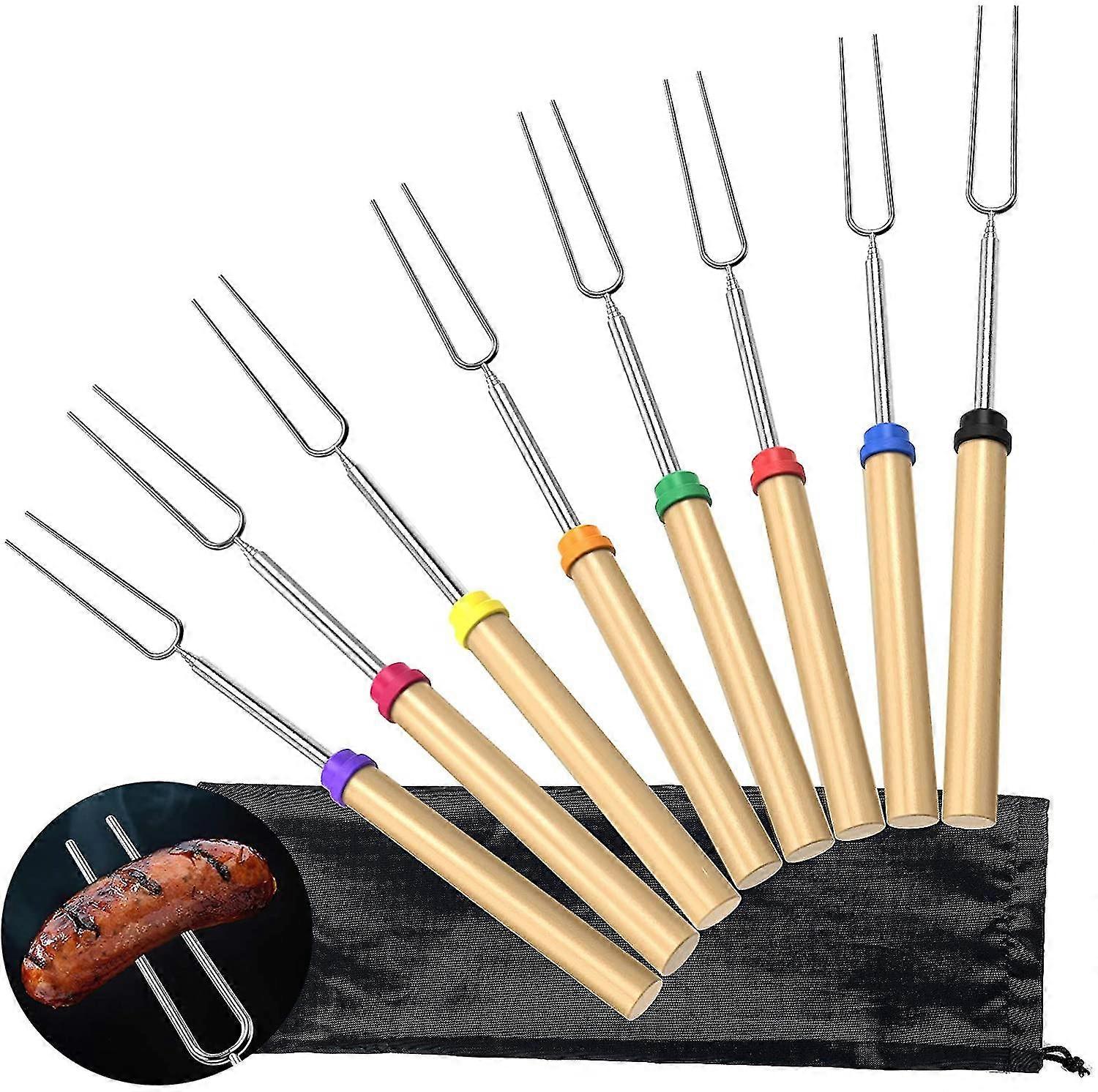 Pack Of 8 Marshmallow Roasting Bbq