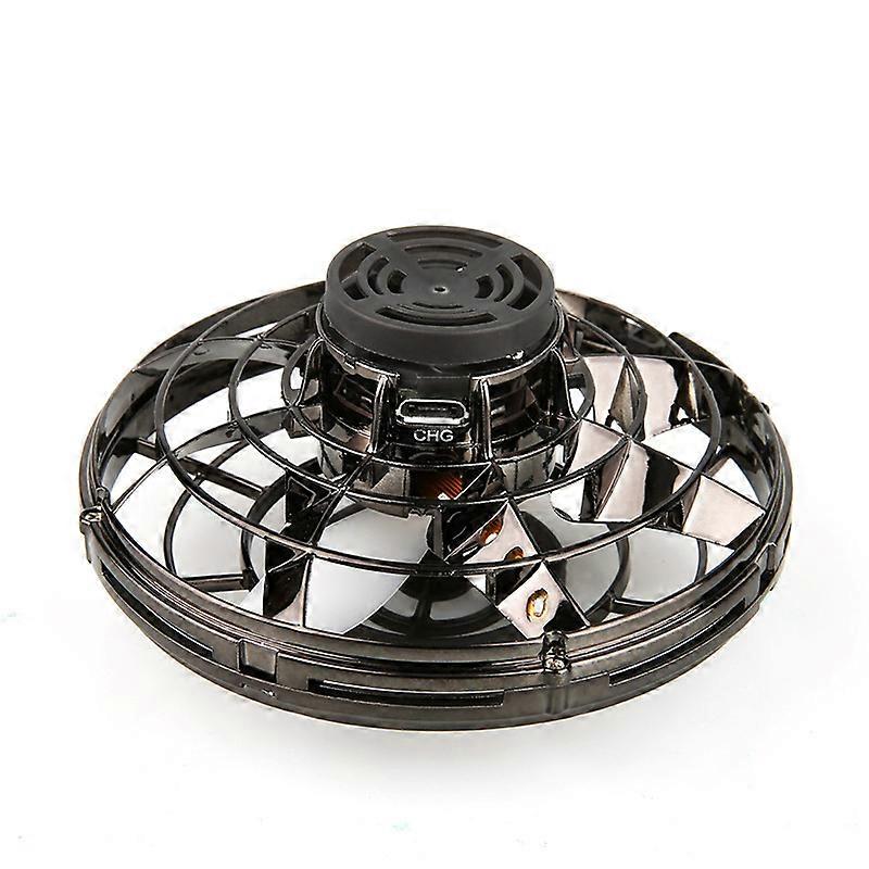 Flying Spinner Mini Ufo Drone For Kids, Flying Fidget Spinner Ufo Toy Drone, Flying Orb Ball Hand Operated With 360 Rotating And Led Lights For Adult