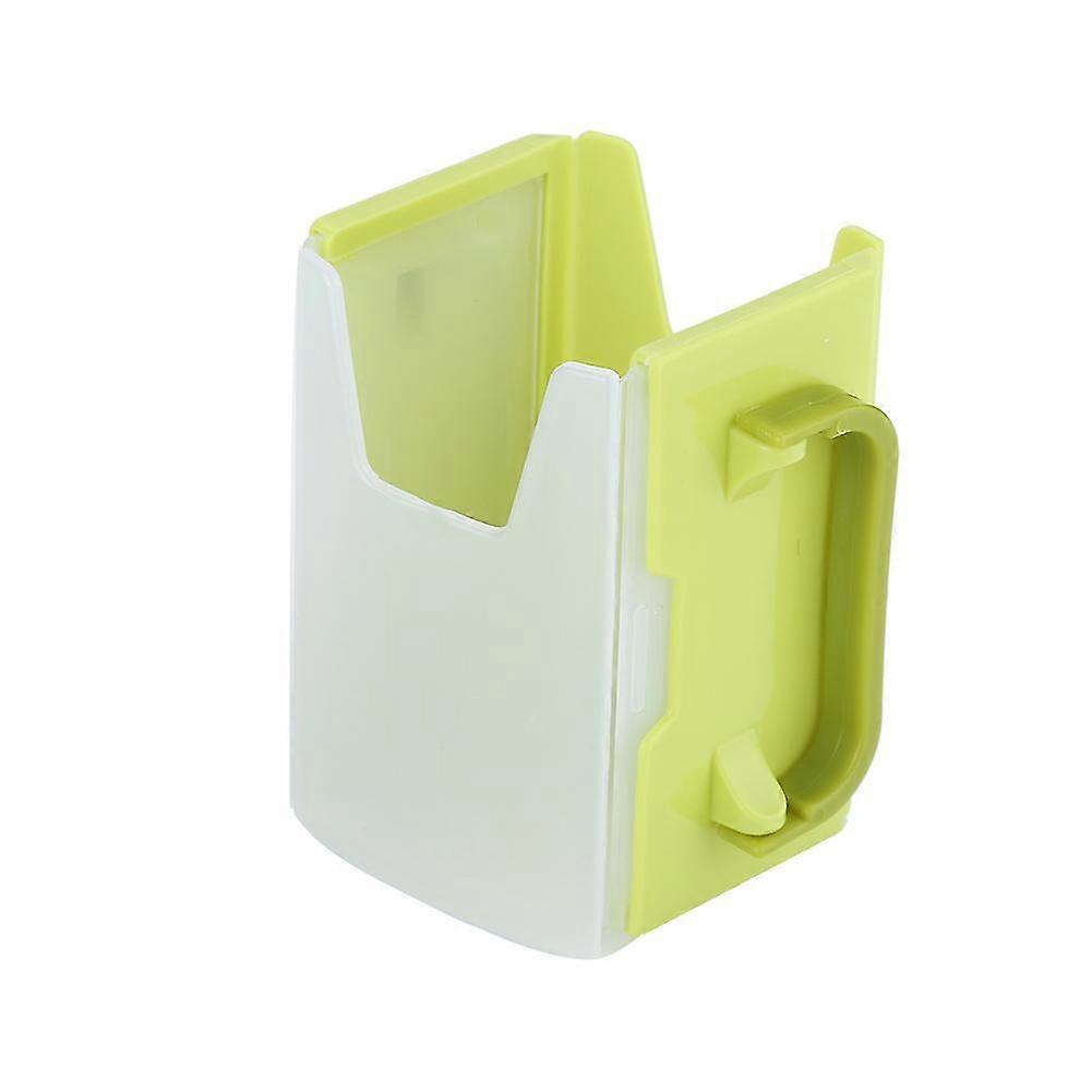 Adjustable Spillproof Milk Drink Holder with Handle for Kid Child Kitchen Tool(Green)