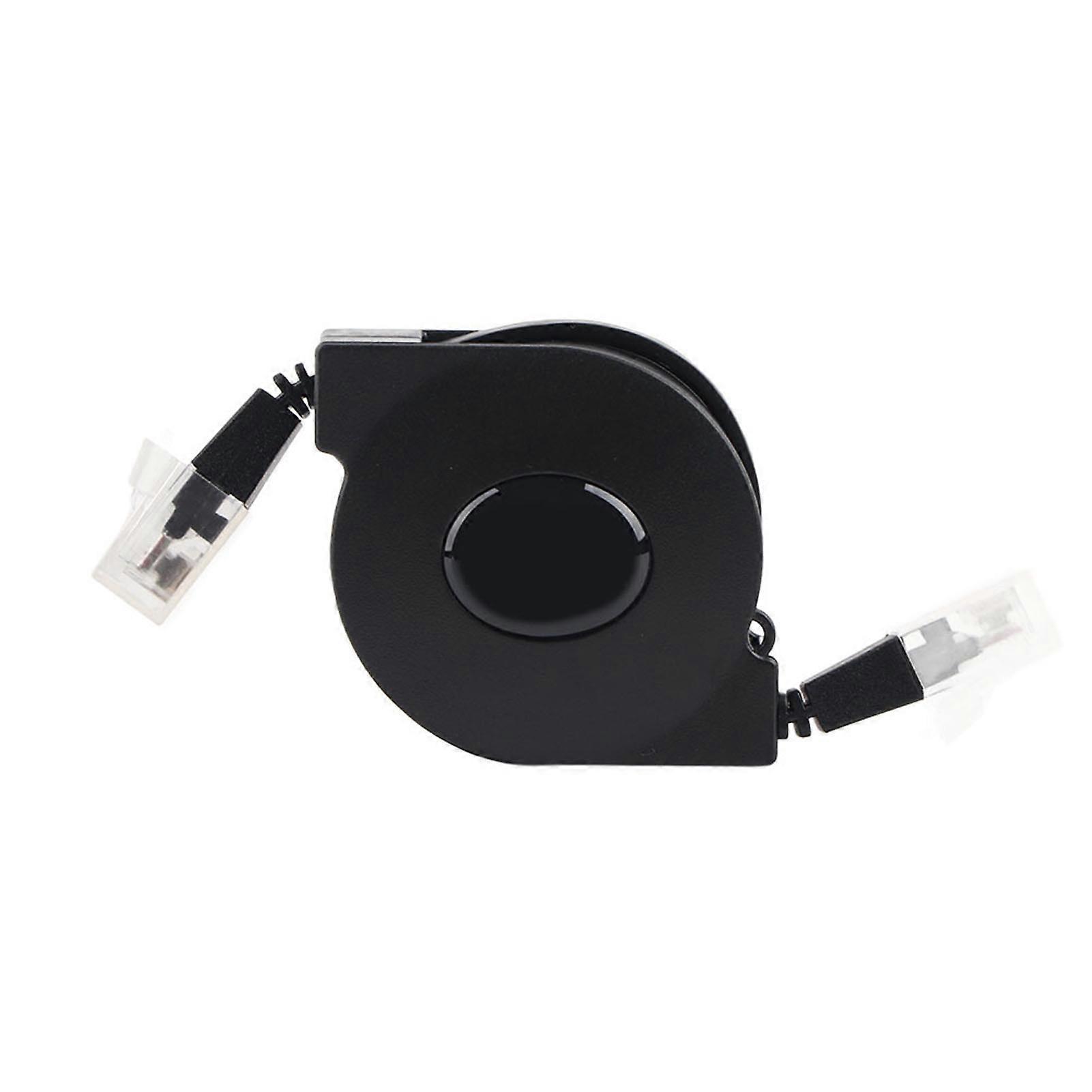 New Adjustable Retractable CAT6 RJ45 Lan Network Cable Cord Black