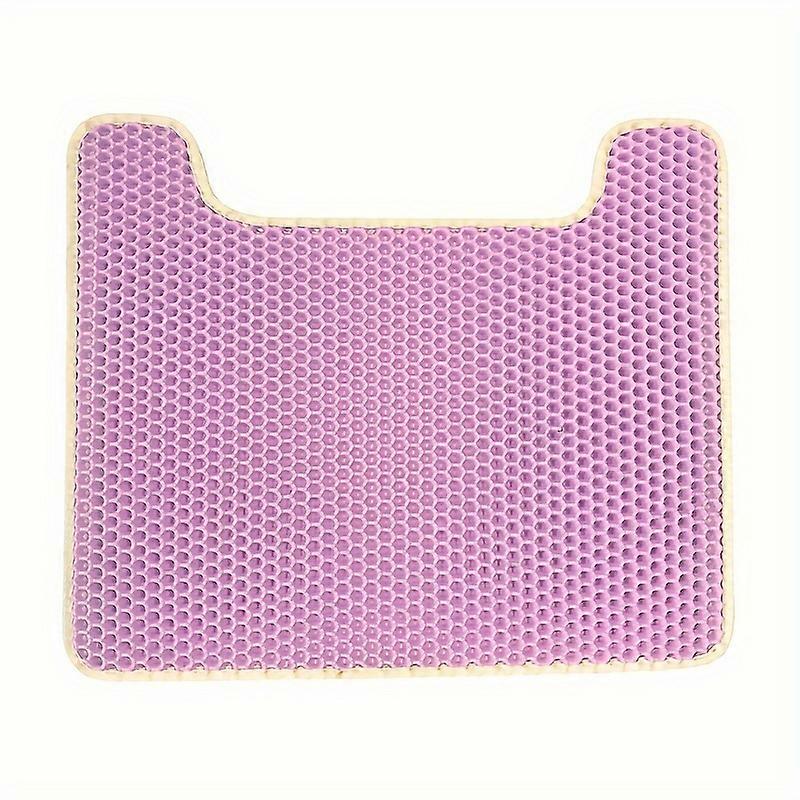 U-Shaped Cat Litter Mat - Non-Slip, Easy Clean Eva Material, Double Layer Waterproof Design For Recyclable Waste