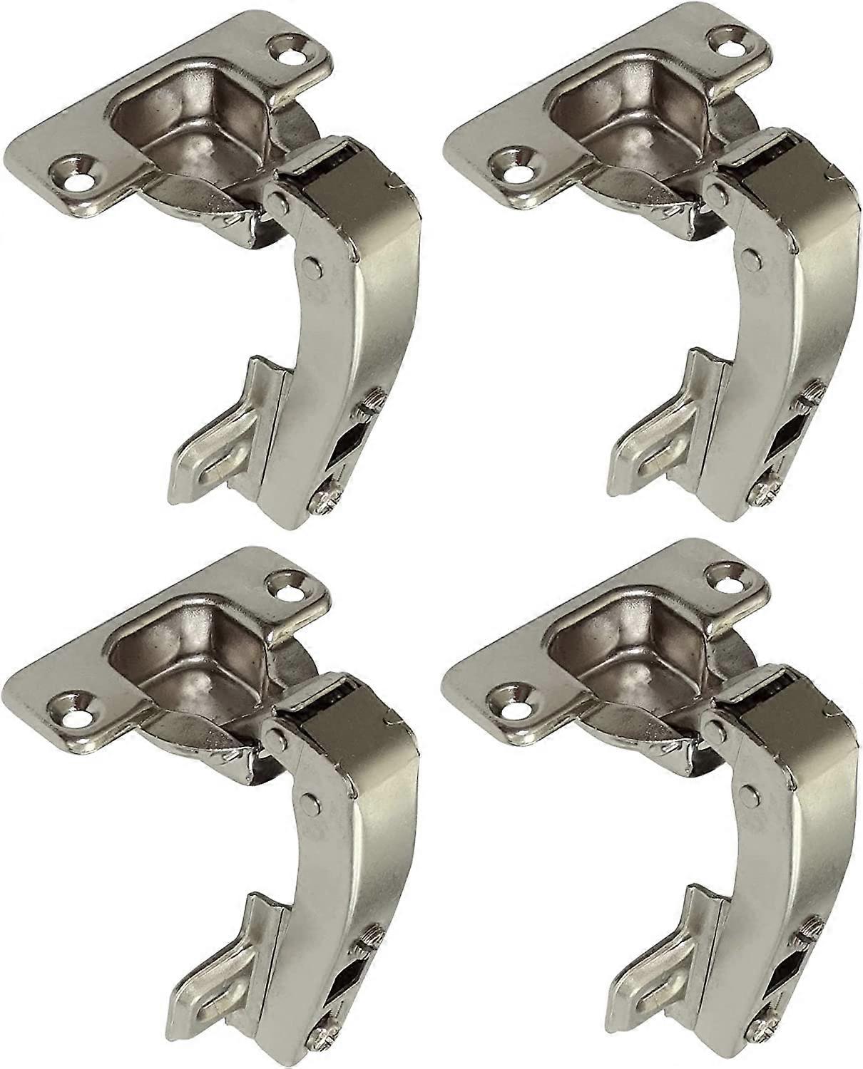 set of 4 Invisible 90 clip-on hinges - for single-door corner cabinet door - with damper and clip - 35mm mounting opening