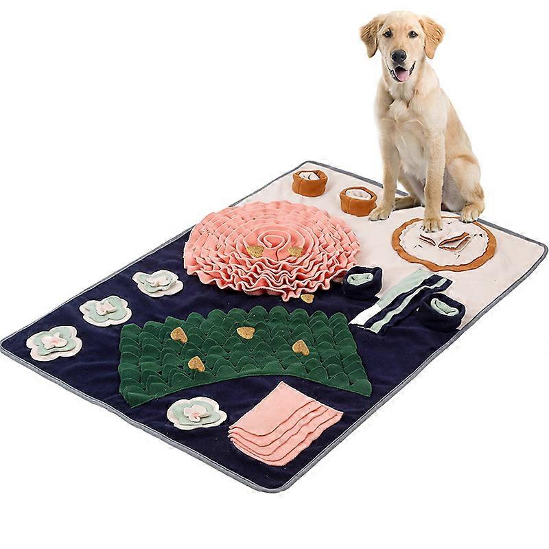 Dog Snuffle Mat Interactive Feeding Game with Non-Slip Bottom Pad & Treats for Natural Foraging Skills