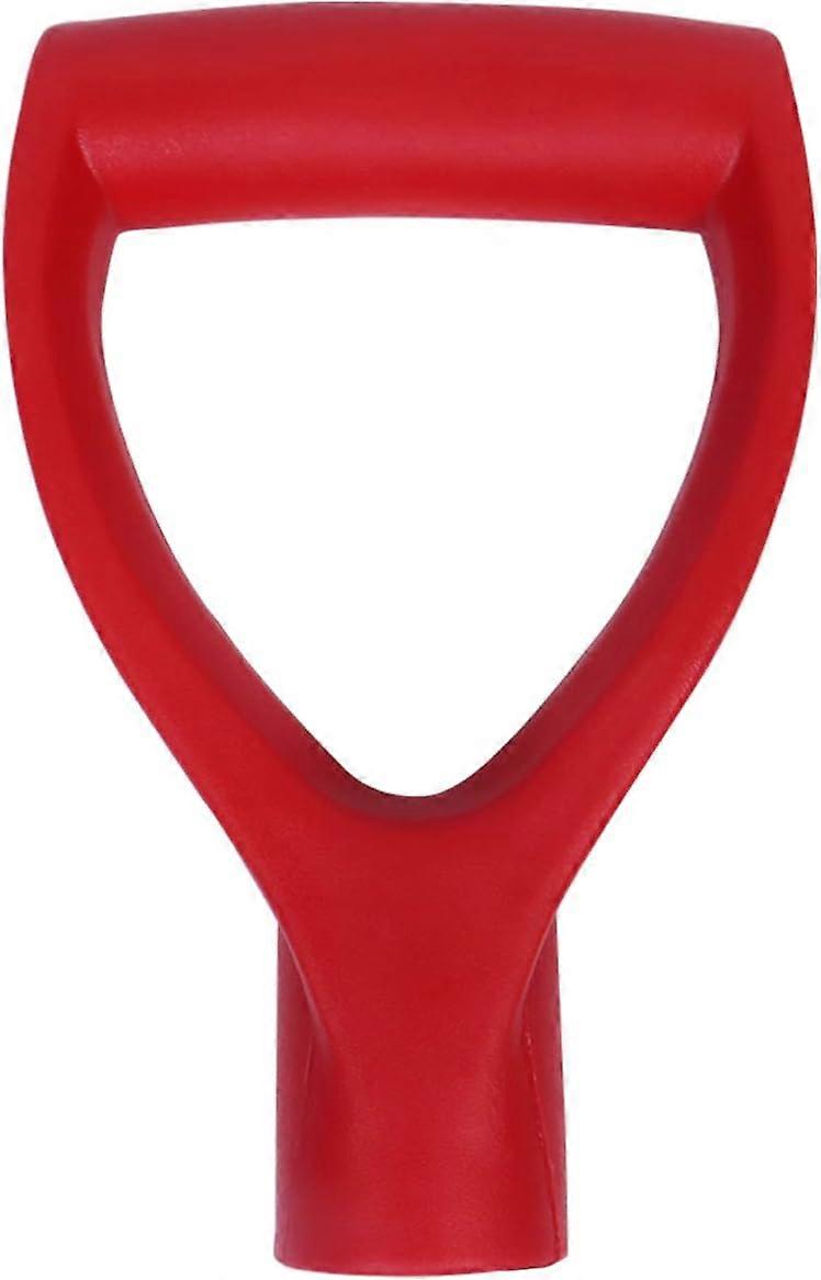 D-formet spadehåndtak, plast hagespade håndtak erstatning grep spade håndtak, 34mm rød