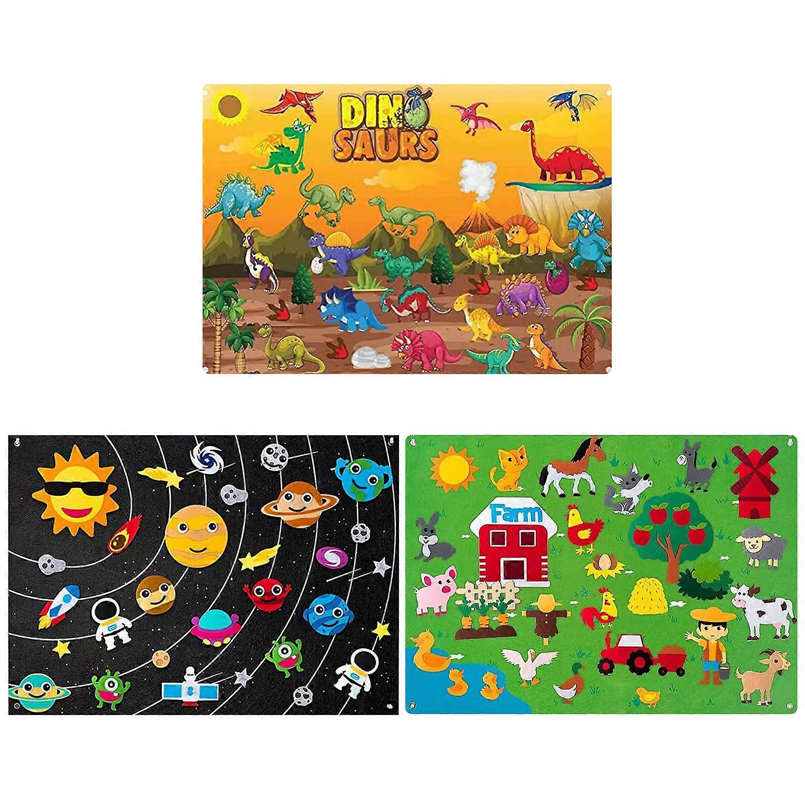 المزرعة DIY شعر المجلس اللعب طفل صغير قصة المجلس لعبة طقم اللعب التفاعلي هدية مثالية