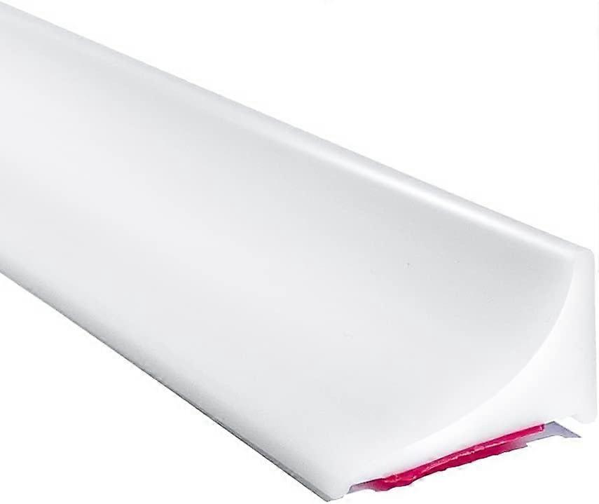 Barriera doccia bianca da 39 pollici / 1 m e sistema di ritenzione in silicone, soglia doccia anti-trabocco diga barra d'acqua in gomma autoadesiva