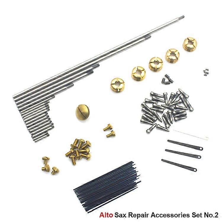 1 set Alto Sax Repair kit Set Sax Key Axis Shaft Screws Leaf Flat Spring Spring pin Saxophone Shaft Stick Sax Pads Accessories