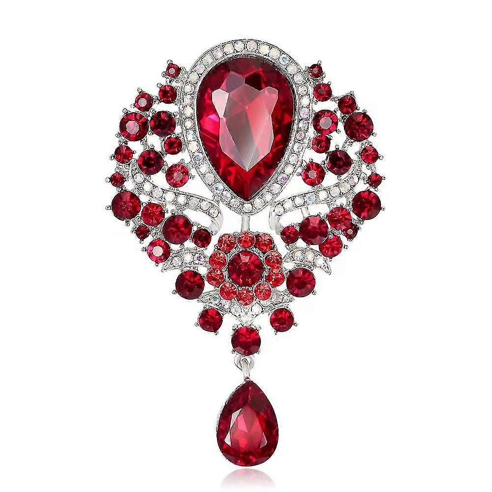 Mare de cristal de apă-drop broșe pentru femei Vintage moda pandantiv Stil elegant de nunta Pini de partid broșă de bijuterii Broșă