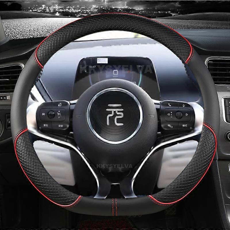 Für BYD Atto 3 Atto 3 EV Yuan Plus 2022 2023 Mikrofaser Leder Sport D Form Auto Lenkradabdeckung Auto Zubehör