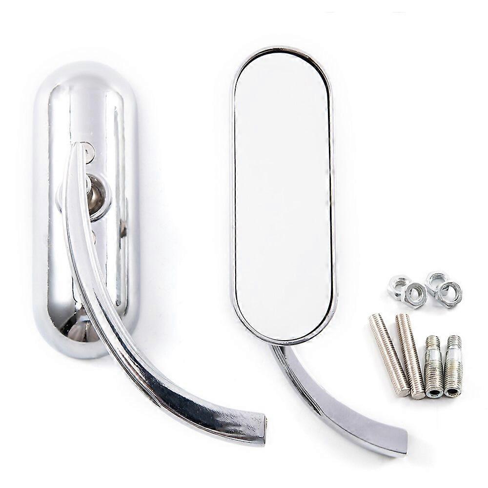 عالمي 8 مم 10 مم للرؤية الخلفية للدراجات النارية مرآة الرؤية الخلفية الجانبية لهارلي بجولة شارع الطريق الانزلاق الأسود كروم موتو الملحقات
