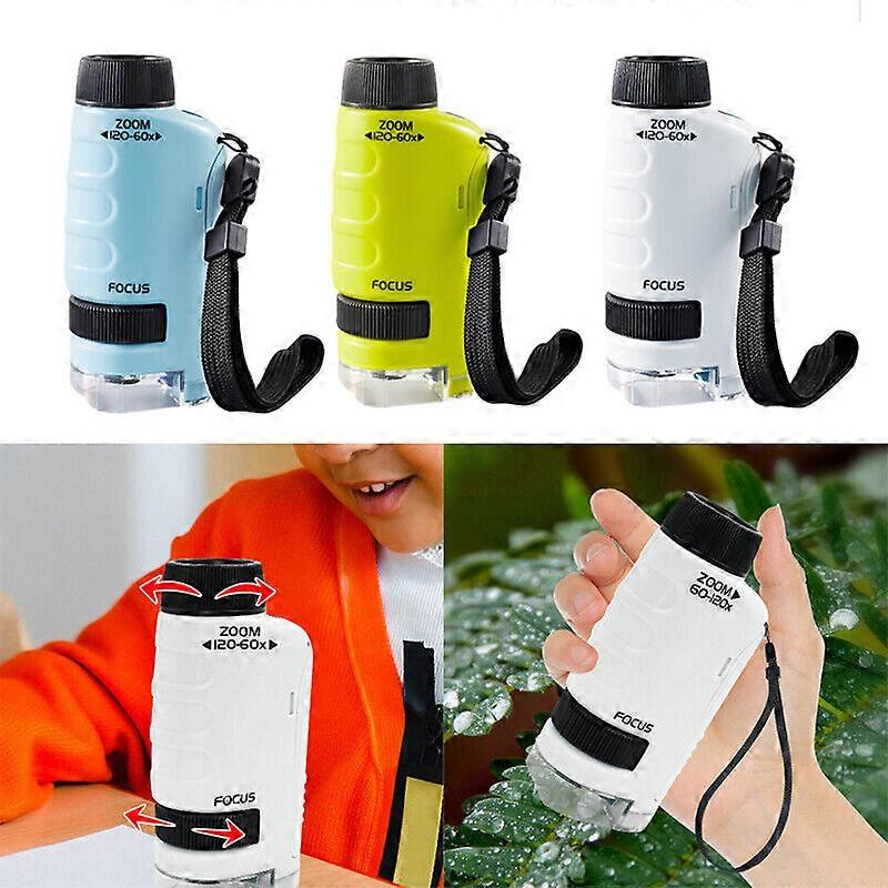 Portable Mini Microscope Handheld Microscope 60-120x Pocket Microscope