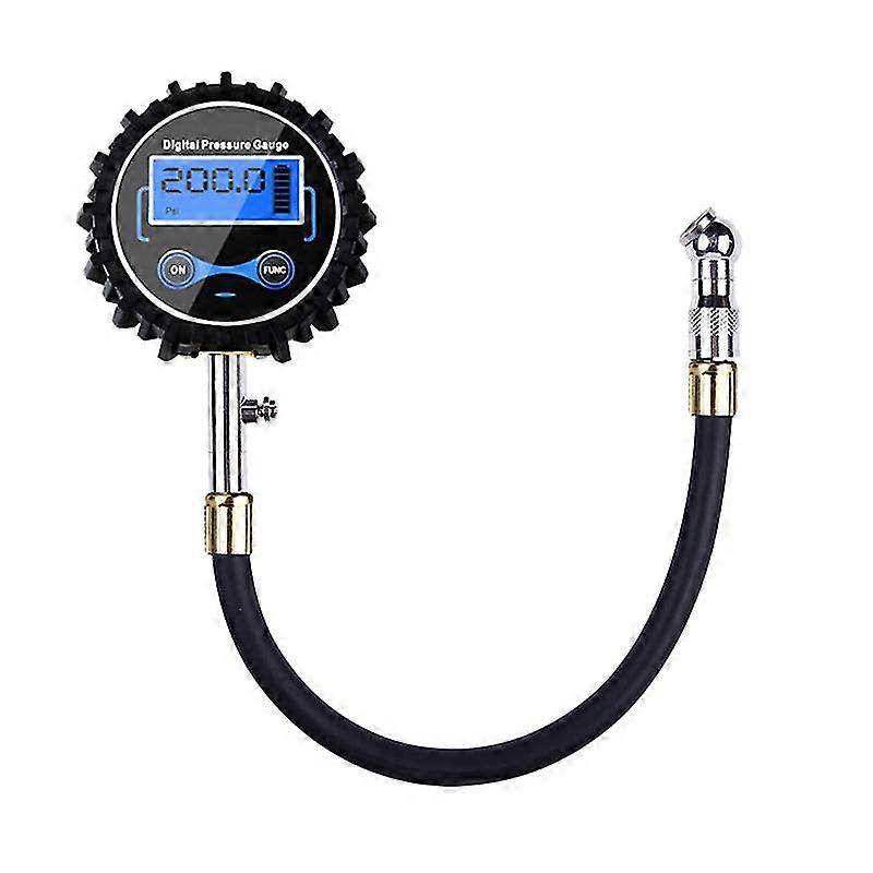 Digital Tire Inflator With Pressure Gauge Lcd Large Screen Display 200psi Quickly Measure Tire Pressure Gauge For Truck/car/bike