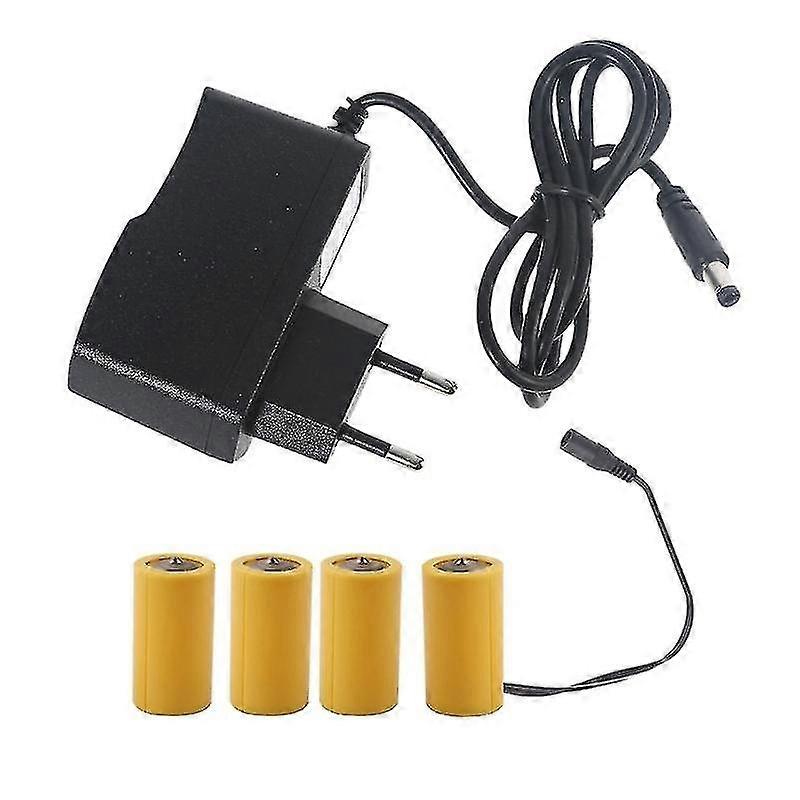 6v Lr14 C Battery Eliminators 110v 220v Power Supply Replace 4x 1.5v C Battery