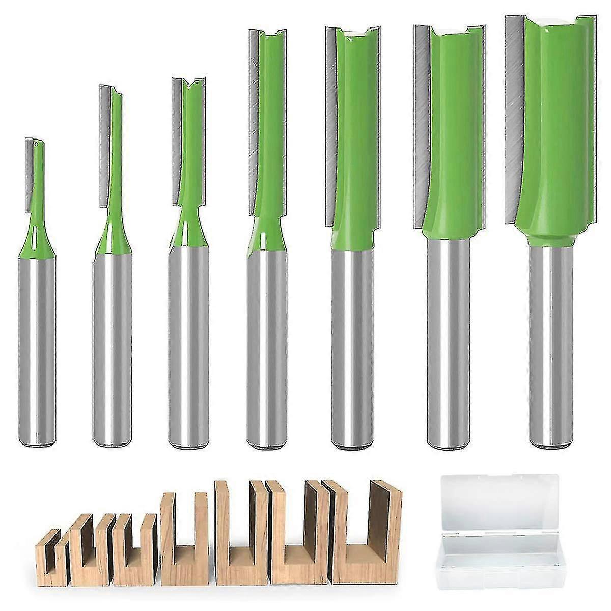 Straight Router Bit, 7pcs Tungsten Carbide Router Bits 6mm Shank Router Bits Multi-function Router Bit Woodworking Tool For Woodworking