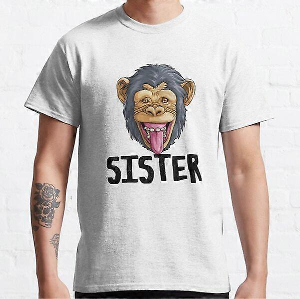 Monkey Sister Cimppanzee Classic T-paita-RK7155
