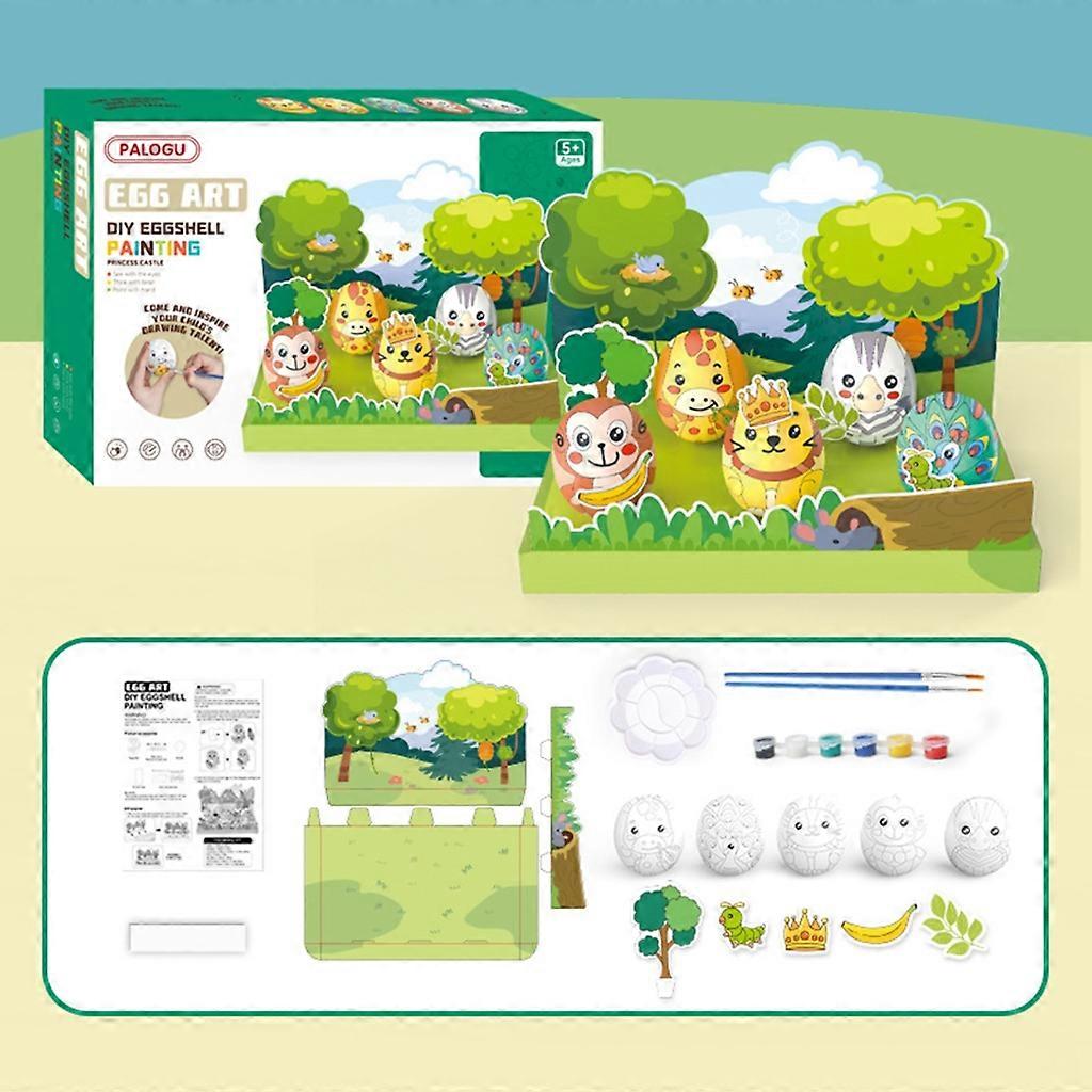 Easter Egg Children Diy Craft Egg Hand Pattern Easter Party Decorative Toy