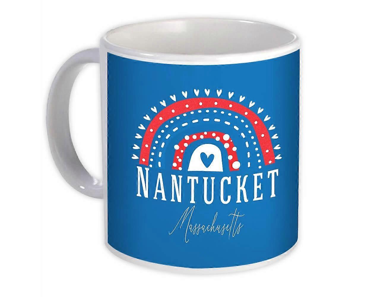 Tasse cadeau : Nantucket Massachusetts États-Unis Arc-en-ciel