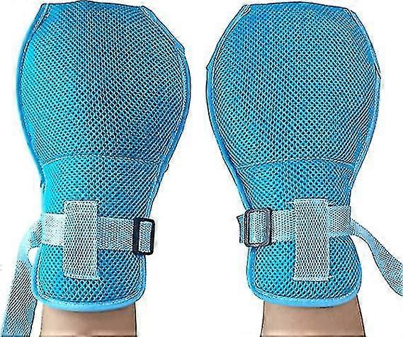 2er-Pack Handfesselhandschuhe für ältere Menschen, sichere atmungsaktive kratzfeste Handschuhe für Demenz tw