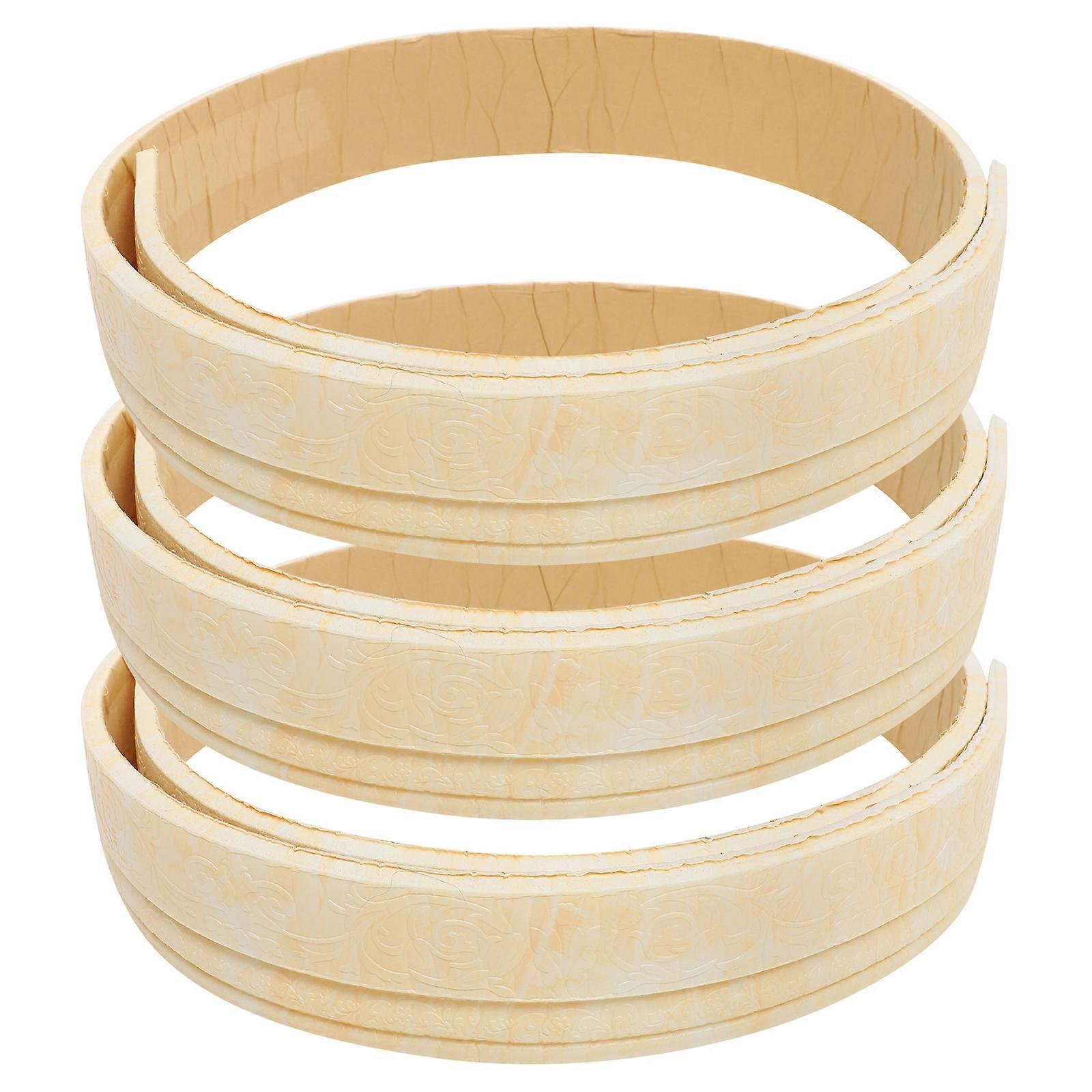 3 Rolls of Wall Trim Line Skirting Border 3D Embossed Pattern Skirting Line Wallpaper Border